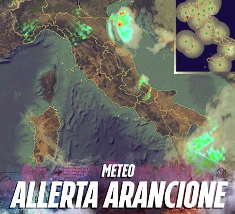 STA PER ABBATTERSI SUL NOSTRO PAESE E SCATTA L'ALLARME: ALLERTA ARANCIONE - ECCO DOVE - 15/09/2016