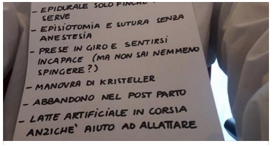 LA CAMPAGNA CONTRO LA VIOLENZA OSTRETICA: BASTA ABUSI IN SALA PARTO - 20/09/2016