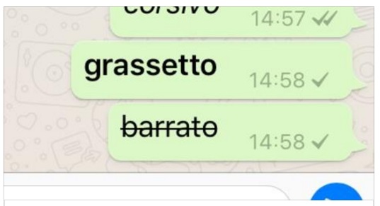 WHATSAPP: ECCO COME FORMATTARE IL TESTO - 24/10/2016