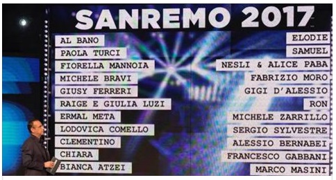 SANREMO 2017 - ECCO QUANTO GUADAGNANO I CANTANTI IN GARA: LE CIFRE SONO PAZZESCHE - 29/01/2017