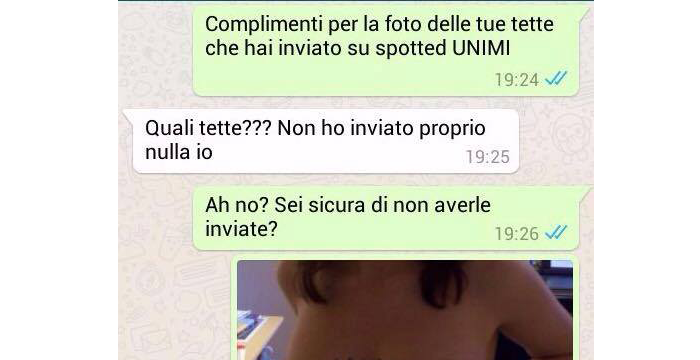 ''COMPLIMENTI PER LE FOTO DLEL TUO SENO'': PECCATO CHE A LEGGERE FOSSE CHI NON DOVEVA - 23/01/2016