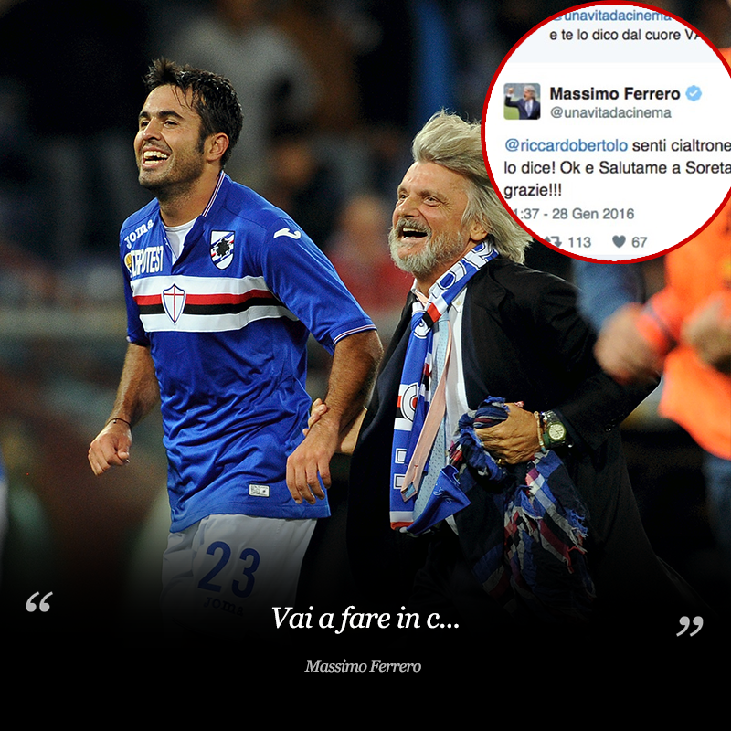 OGGI EDER E' DELL'INTER, E MASSIMO FERRERO SI SCATENA SU TWITTER: ECCO COS'E' ACCADUTO - 29/01/2016