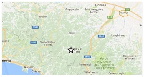 TERREMOTO A PARMA, SCOSSA AL CONFINE CON TOSCANA E LIGURIA - 31/03/2017