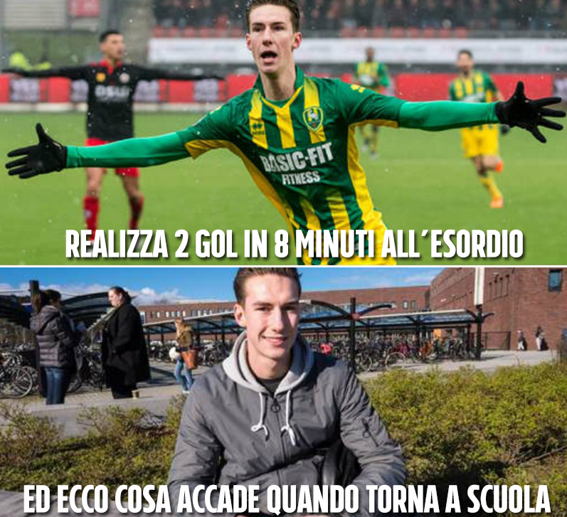 DOMENICA SCORSA HA REALIZZATO 2 GOL IN OTTO MINUTI ALL'ESORDIO: ECCO COS'E' ACCADUTO A SCUOLA IL LUNEDI' - 17/02/2016