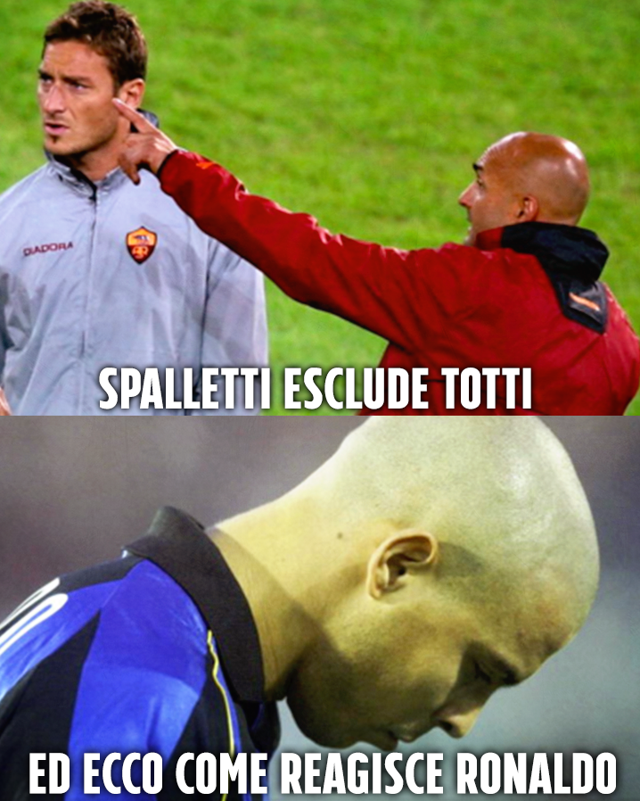 GIUNTO IN ITALIA, ANCHE RONALDO SI E' ''SCOMODATO'' DOPO QUANTO SUCCESSO TRA TOTTI E SPALLETTI - 21/02/2016