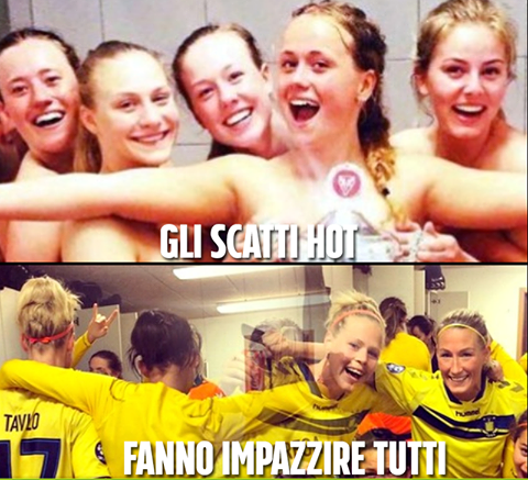 FESTEGGIARE LA VITTORIA IN CAMPIONATO? GLI SCATTI A LUCI ROSSE DELLA SQUADRA FEMMINILE FANNO IL GIRO DEL WEB - 26/05/2016