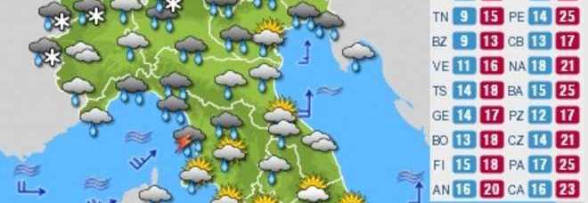 MALTEMPO, ARRIVA LA PERTURBAZIONE 'FURIA': BOMBE D'ACQUA SULL'ITALIA - LE PREVISIONI - 04/11/2013