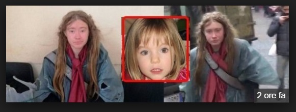 CASO MADDIE, RAGAZZA BIONDA AVVISTATA A ROMA: ''PARLA SOLO INGLESE, POTREBBE ESSERE LEI'' - 22/11/2016