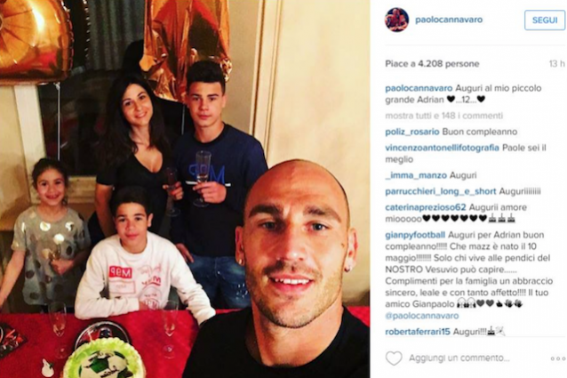 IL BECERO COMMENTO FA INFURIARE CANNAVARO SU INSTAGRAM - 12/05/2016