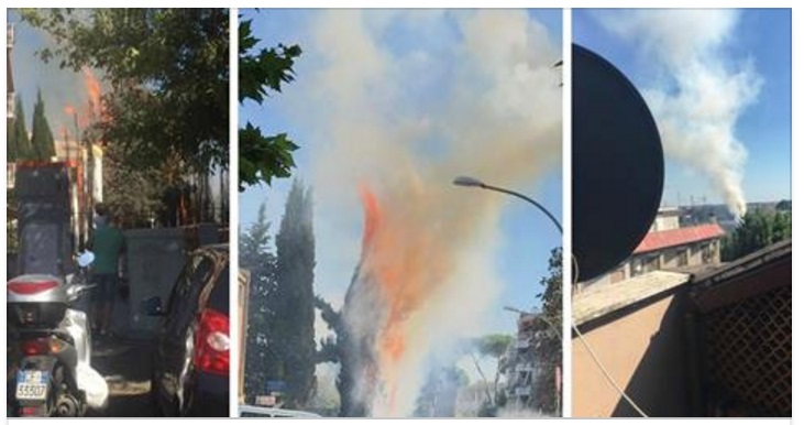 PAURA A ROMA: FIAMME NEL QUARTIERE - 12/06/2017