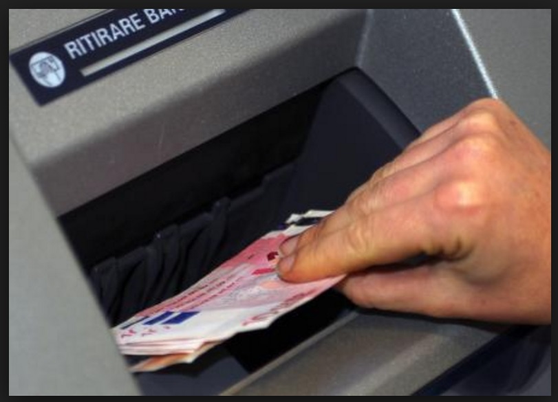 SE PRELIEVI QUESTA CIFRA AL BANCOMAT SCATTA IL CONTROLLO AUTOMATICO - 06/07/2017
