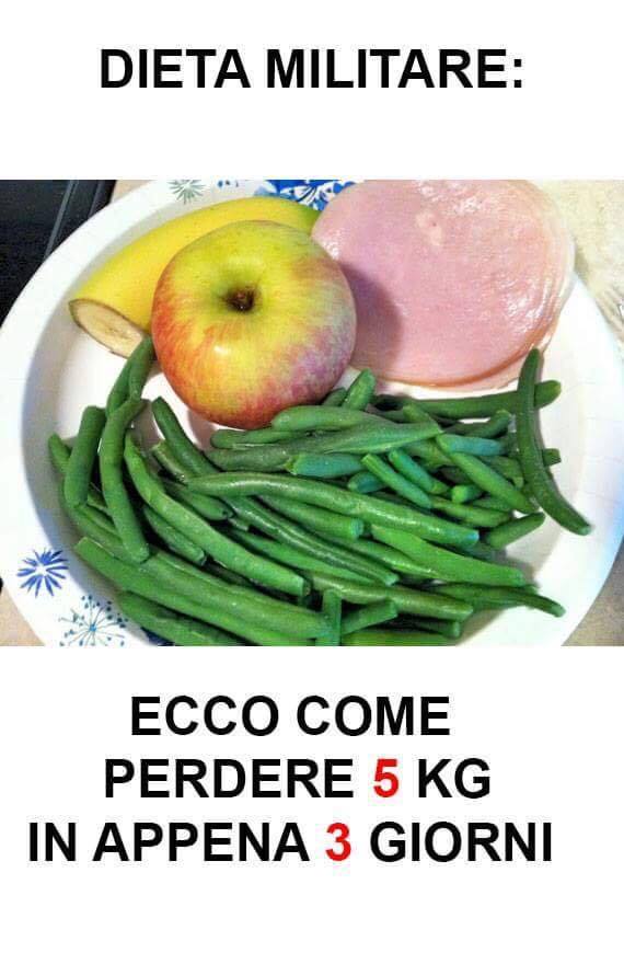 LA DIETA MILITARE: ECCO COME PERDERE 5 KG IN APPENA 3 GIORNI - 29/10/2017