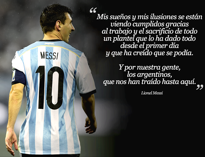 IL MESSAGGIO DI LIONEL MESSI HA MESSO I BRIVIDI A MILIONI DI ARGENTINI - ECCO LA TRADUZIONE - 13/07/2014