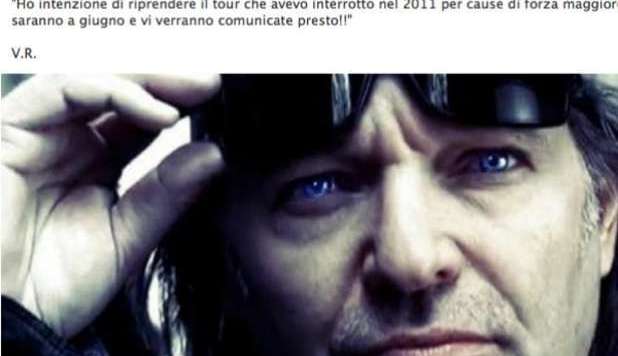 VASCO TORNA SUL PALCO: 'A GIUGNO RIPRENDO IL TOUR'. FAN IN DELIRIO SU FB - 14/01/2013