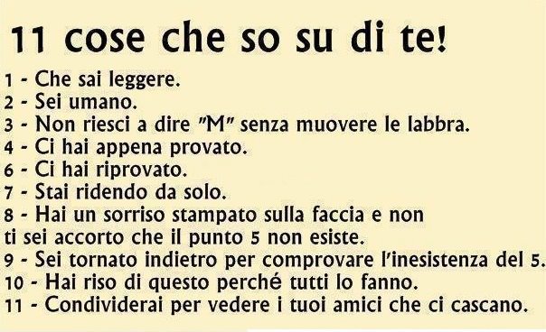 11 COSE CHE SO SU DE TE !! - 05/08/2012