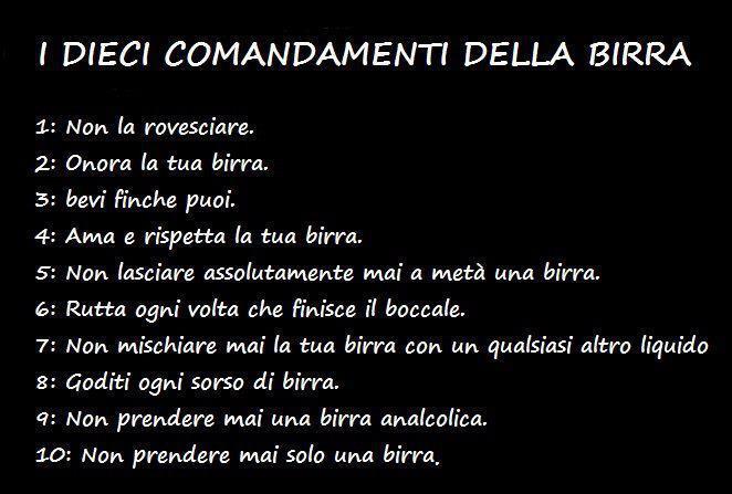 I 10 COMANDAMENTI DE 'NA BIRRA !! - 12/03/2013