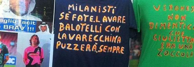 LE MAGLIETTE ANTI-BALOTELLI A NAPOLI: ''PUZZA, LAVATELO CON LA VARECHINA'' - 24/09/2013