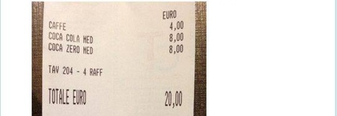 Fabio Volo a Firenze, 20 euro per un caffè e due coche. Lo scontrino su Twitter - 21/11/2013