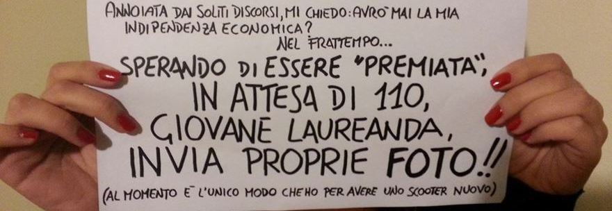 STUDENTESSA VENDE FOTO INTIME SU FB. ''C'È LA CRISI, VOGLIO UNO SCOOTER NUOVO'' - 27/11/2013