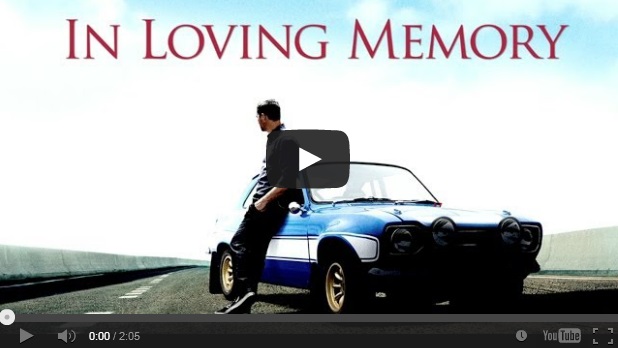 PAUL WALKER, ''FAST E FURIOUS'' GLI DEDICA UN VIDEO TRIBUTO - 06/12/2013
