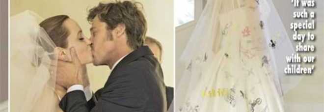 BRAD PITT E ANGELINA JOLIE SPOSI: ''SUL VELO CI SONO I DISEGNI DEI LORO FIGLI'' - 02/09/2014