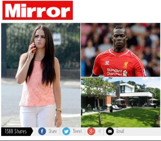 BALOTELLI A LUCI ROSSE CON LA PARRUCCHIERA. MA LEI CI METTE UNA ''CROCE'' SOPRA - 15/09/2014