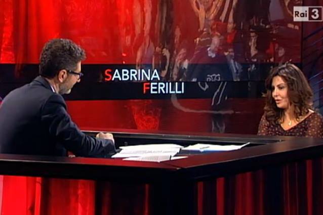 SCOPPIA LA POLEMICA IN STUDIO TRA SABRINA FERILLI OSPITE DA FABIO FAZIO - 22/02/2015