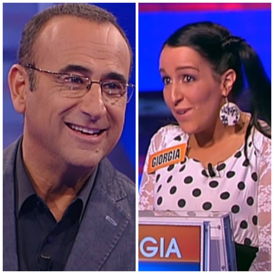 LA CONCORRENTE ENTRA IN STUDIO: ''CARLO DEVO DARTI UNA COSA'' ED ECCO COSA ACCADE. GELO IN STUDIO - 31/03/2015