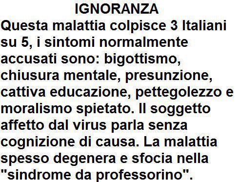 E' 'NA BRUTTA MALATTIA !! - 11/11/2012