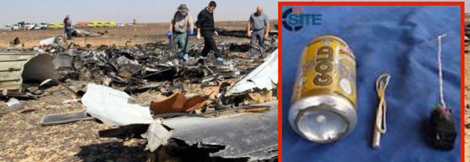 AEREO SINAI, PUBBLICATA LA FOTO DELLA PRESUNTA BOMBA - FOTO - 18/11/2015