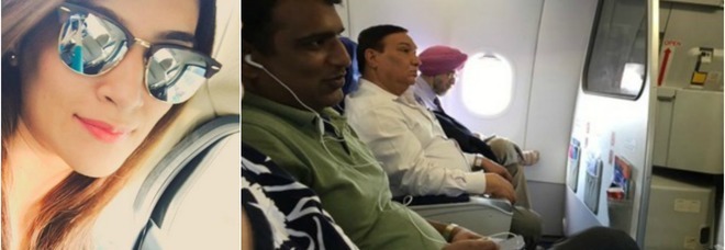 GUARDA UN FILM PIRATA IN AEREO SULLO SMARTPHONE. NON IMMAGINA CHI E' SEDUTA ACCANTO A LUI - 05/01/2016