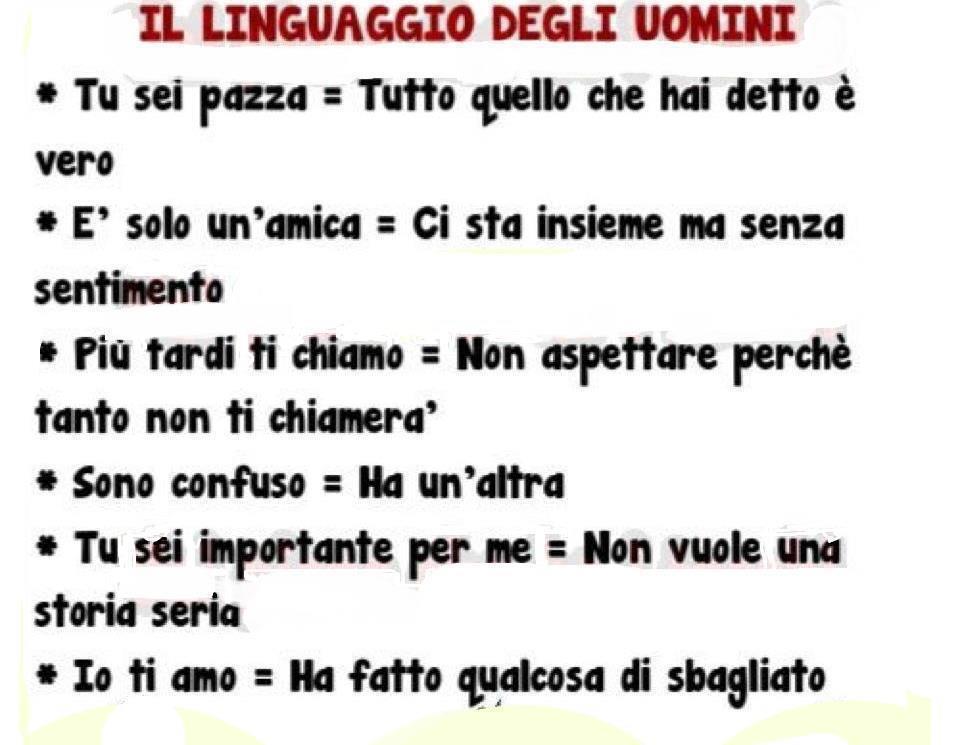 ER LINGUAGGIO DEGLI UOMINI !! - 14/11/2012