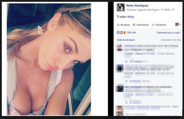 BELEN ''LE ESCE'' SU FACEBOOK E I FAN IMPAZZISCONO: ''SEI BELLISSIMA'' - GUARDA - 18/04/2016