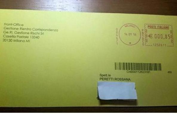 ATTENZIONE A QUESTO AVVISO POSTALE: E' UNA TRUFFA - 04/05/2016