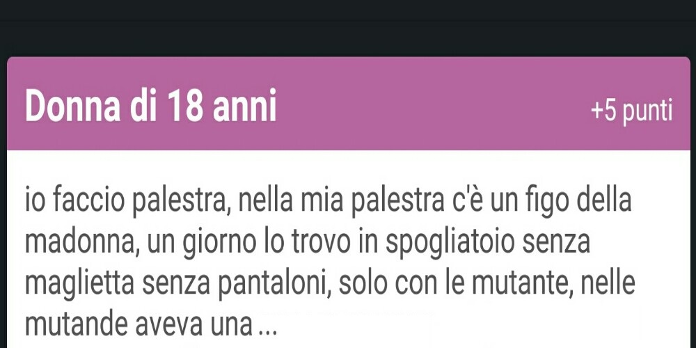 UN GIORNO MENTRE ERO IN PALESTRA SONO ENTRATA NELLO SPOGLIATOIO MASCHILE... - 14/06/2016