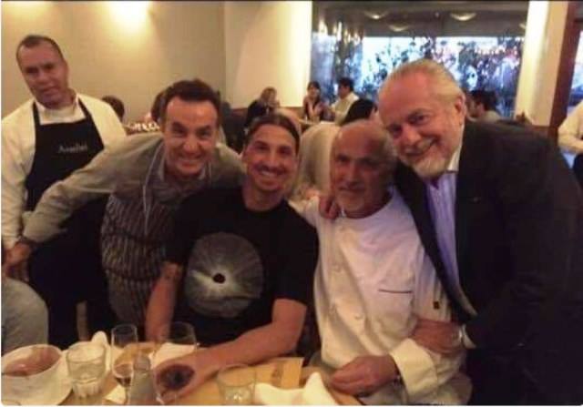 DE LAURENTIIS E IBRAHIMOVIC PIZZICATI A CENA INSIEME: ECCO DOVE - 06/07/2016