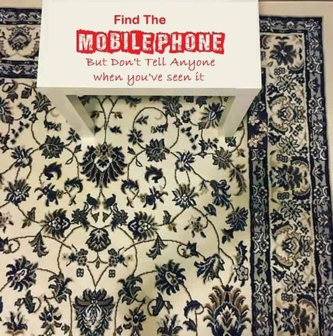 RIUSCITE A TROVARE IL CELLULARE MIMETIZZATO SUL TAPPETO? ECCO IL ROMPICAPO CHE STA FACENDO IMPAZZIRE IL WEB - 11/07/2016