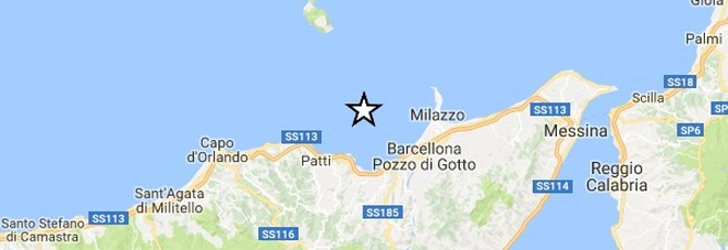 LA TERRA TREMA ANCHE IN SICILIA. FORTE SCOSSA DI TERREMOTO  AD OVEST DI MESSINA - 06/11/2016