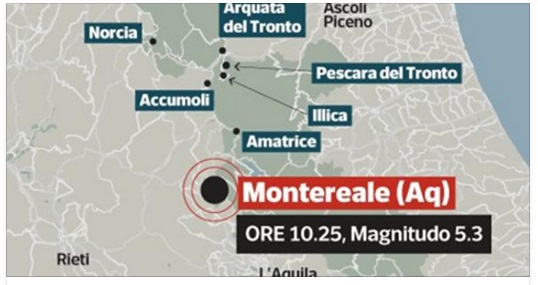 TERREMOTO NEL CENTRO ITALIA: ANCORA UN'ALTRA SCOSSA - 18/01/2017