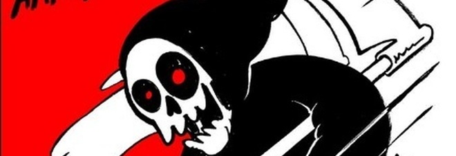 CHARLIE HEBDO FA SATIRA SULLA SLAVINA, LA MORTE SUGLI SCI: ''LA NEVE E' ARRIVATA'' - 21/01/2017
