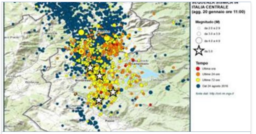 ''TERREMOTO, POSSIBILI FORTI SCOSSE ANCORA PIU' INTENSE''. ALLARME CHOC PER LE DIGHE DALLA COMMISSIONE GRANDI RISCHI - 21/01/2017