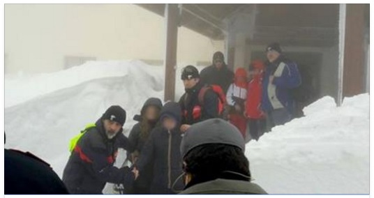EMERGENZA NEVE: 160 RAGAZZI INTRAPPOLATI IN HOTEL A CHIETI - 23/01/2017