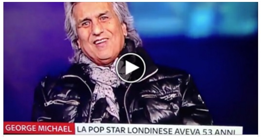 IL GESTO IN DIRETTA TV DI TOTO CUTUGNO DOPO LA MORTE DI GEORGE MICHAEL - 27/12/2016