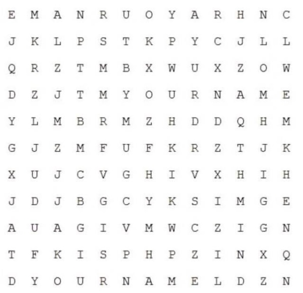 TROVA IL TUO NOME IN QUESTO PUZZLE: SE RIESCI, SEI PIU' INTELLIGENTE DEI TUOI AMICI - 28/06/2016