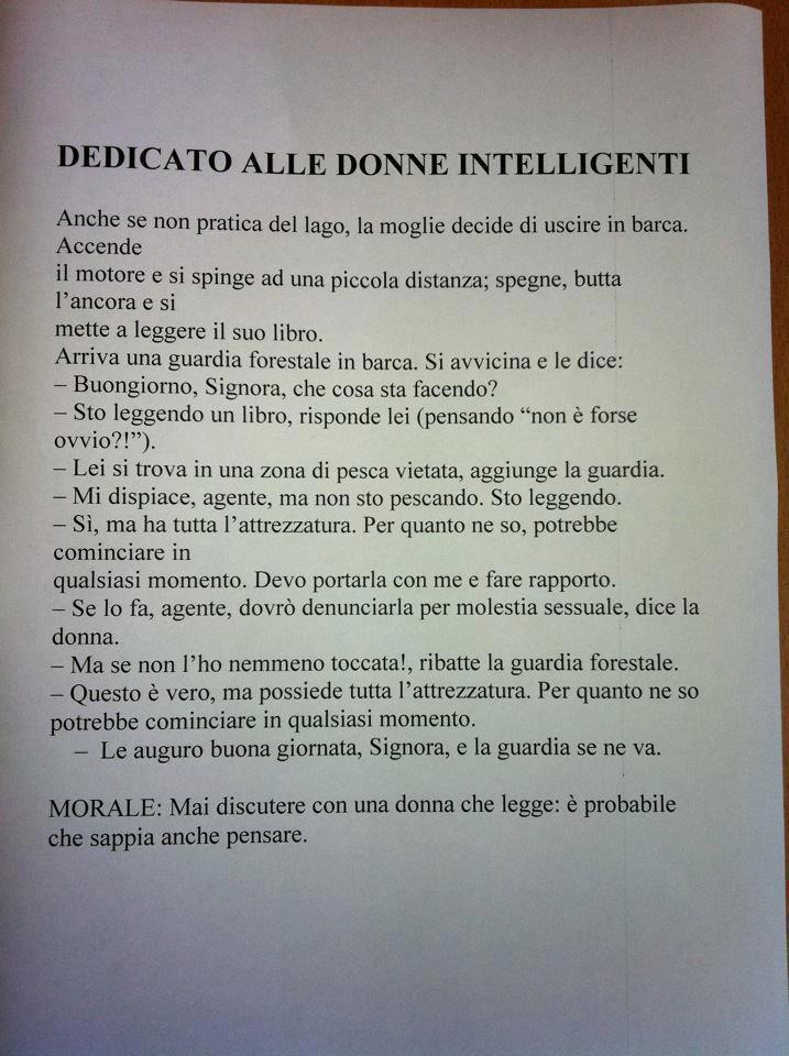 PE' LE DONNE INTELLIGENTI !! - 06/11/2012