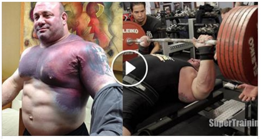 SOLLEVA 325 KG MA I SUOI MUSCOLI PETTORALI SI STRAPPANO IN DIRETTA - IL VIDEO IMPRESSIONANTE - 11/01/2017