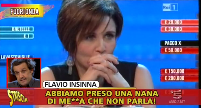FLAVIO INSINNA INSULTA I CONCORRENTI: 'STRISCIA LA NOTIZIA' DIVULGA I FUORIONDA INCRIMINATI - 24/05/2017