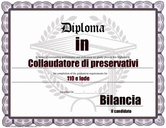 Un diploma per ogni segno zodiacale: BILANCIA - 27/04/2012