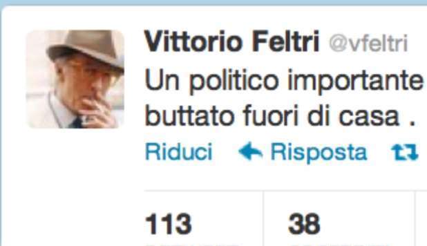 FELTRI 'SVELA' SU TWITTER: 'UN POLITICO HA MESSO INCINTA LA CAMERIERA' - 02/04/2013