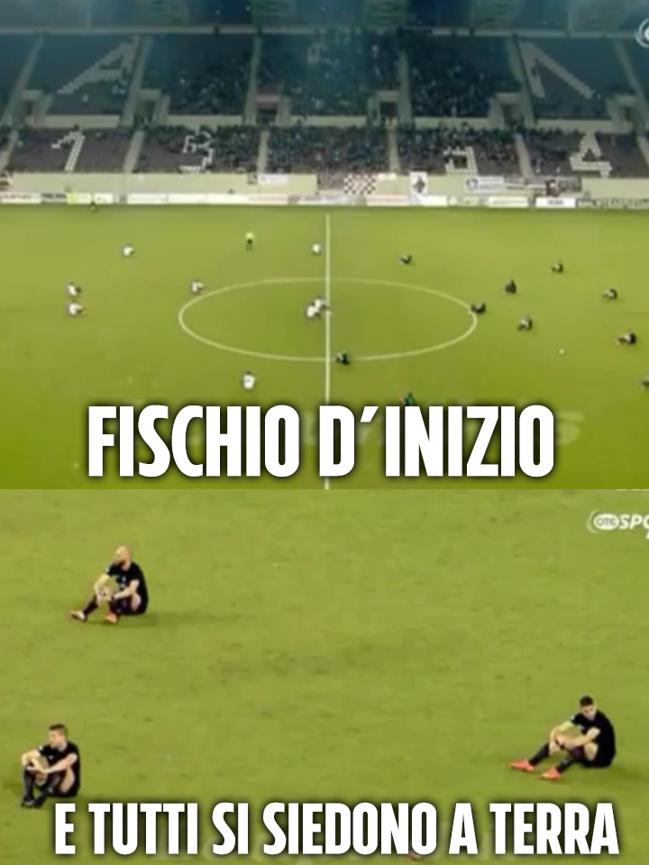 AL FISCHIO D'INIZIO I 22 GIOCATORI SI SIEDONO IN CAMPO: ED ECCO CHE COSA ACCADE SUBITO DOPO - 31/01/2016